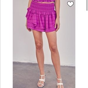 DO+BE Purple Ruffle Skirt